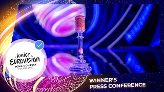 Winners Press Conference  Junior Eurovision 2020 [upl. by Tomasine]