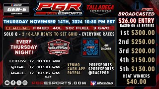 PGR eSports Intimidator Superspeedway Series  Talladega Superspeedway  111424  PGR eSports [upl. by Areic]