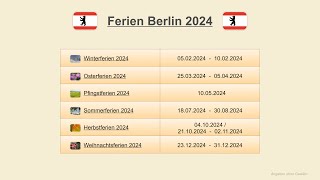 Ferien Berlin 2024 [upl. by Seale]