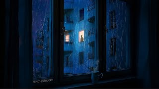 Everyone is asleep except You amp someone from the other building  vintage oldies rain on window [upl. by Annah]