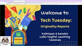 Tech Tuesday Google Classroom Originality Reports [upl. by Aenotna]