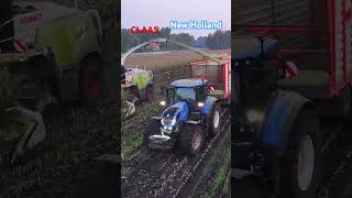 Class  New Holland agri claastractors claas harvest maize newholland farming NoahFarmDisplay [upl. by Anoirb]