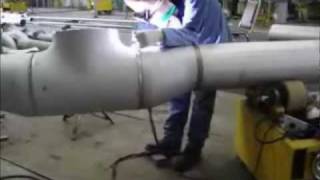 Sudura in argon wigtig pe teava groasa de inox  Romanian Welders [upl. by Weinrich773]