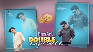 New PicsArt Dual Photo Editing  Trending Double Exposure Photo Editing Tutorial  PicsArt Tricks AI [upl. by Etireuqram953]