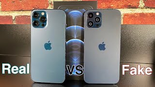 iPhone 12 Pro Max VS Fake  Goophone 12 Pro Max  Scary Close [upl. by Stevie]