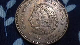 MONEDA DE 50 CENTAVOS 1956 [upl. by Bordy164]