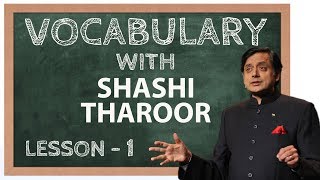 हिंदी Vocabulary with Shashi Tharoor  Learn English Words  Lesson 1 [upl. by Subak]