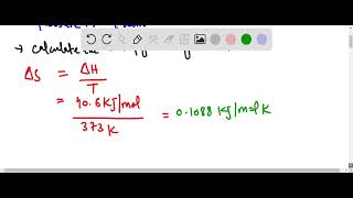 At and for the vaporization of water Estimate for the vaporization of water at and Assum [upl. by Skylar]