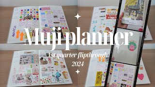 muji vertical planner flipthrough 1st quarter 2024 [upl. by Rosenquist]