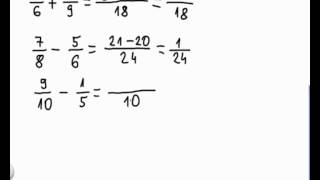Zbrajanje i oduzimanje razlomaka 01osnove [upl. by Theodoric397]