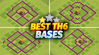 NEW TH6 Base Link  BEST Town Hall 6 TrophyWarHybridFarming Base  Clash Of Clans [upl. by Ynohtnael]