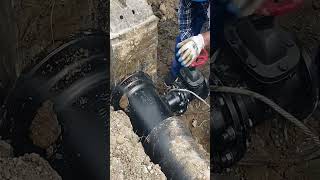 HDPE pipe welding underground portable water system Goodtools and machinery make work more faster [upl. by Bobbe]