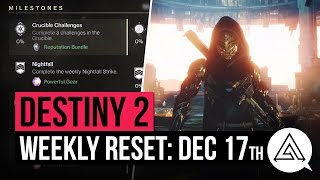 DESTINY 2  Weekly Reset  Lost Prophecy Vendor Items Milestones amp More December 12th [upl. by Airemaj]