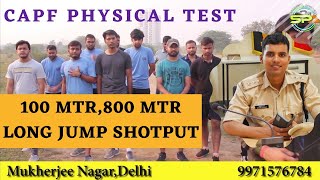 CAPF Assistant commandant boys full Physical test Mukherjeenagar delhi 9971576784 [upl. by Margalit]