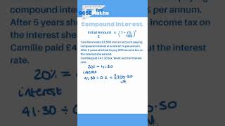 Compound Interest gcsemaths maths interest revision compoundinterest percentages gcses aqa [upl. by Yelsgnik]