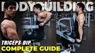 Hammer Strength Seated Triceps Dips  COMPLETE GUIDE  Bodybuilding  Atlasthetics [upl. by Ylrebmit]