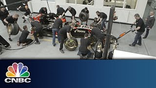 Lotus F1 Pitstop Practice  One Second in F1  CNBC International [upl. by Yetnruoc]