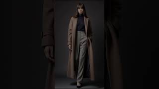 Maxi Wool Coat amp Ribbed Knit Pants [upl. by Hgielar]