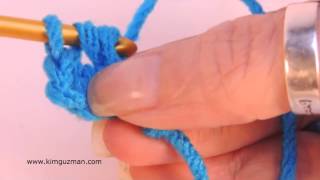 Foundation Double Crochet Left Handed [upl. by Urbas]