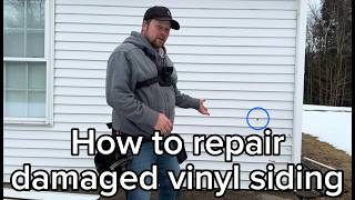 How to repair damaged vinyl siding [upl. by Tugman140]