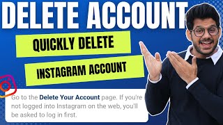 Fastest way to Delete an instagram account in 2024  How to delete Instagram account Permanently [upl. by Suirada]