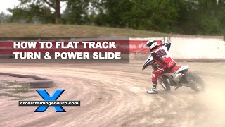 How to flat track turn and power slide on dirt bikes︱Cross Training Enduro [upl. by Emmalyn]