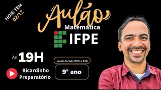 Aulão de matemática IFPE [upl. by Akcirahs]