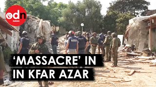 Israeli Families Found Massacred In Kfar Azar Attacks [upl. by Tebzil]