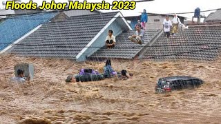 Malaysia is sinking under water Storm and Flash floods hits Johor today [upl. by Ahrendt]