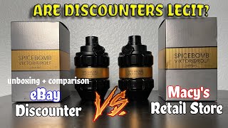 RETAIL STORE VS DISCOUNTER FRAGRANCE COMPARISON ARE DISCOUNTERS LEGIT SPICE BOMB EXTREME UNBOXIBG [upl. by Collum]