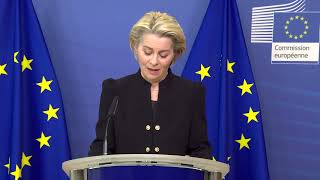 Ursula von der Leyen ricorda commossa David Sassoli quotÈ un giorno triste per lEuropaquot [upl. by Carothers226]