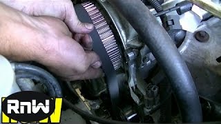 How to Remove and Replace the Timing belt and Water Pump  Mitsubishi 24L SOHC Engine PART 3 [upl. by Eirrac]