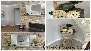 FIREPLACE MANTEL amp STAIRCASE DECOR  French Country [upl. by Eriha]