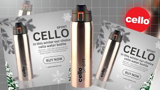 Creative social media post design  canva  Cello water bottle [upl. by Ania]