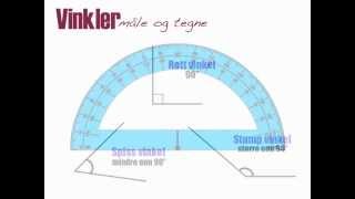 Vinkler  måle og tegne [upl. by Aleac]