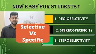 Regioselectivity Stereospecificity and Stereoselectivity  Chemistry In English [upl. by Narual]