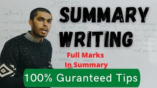 53Summary Writing  How to Write SummaryTips for summary writing [upl. by Nauqyt]