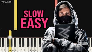 Alan Walker  Welcome to Walkerworld  SLOW EASY Piano Tutorial by Pianella Piano [upl. by Plerre]