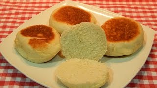 Receta de pan sin horno muy esponjoso Muffins ingleses [upl. by Eaver922]