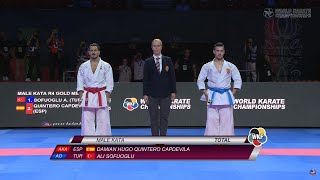 Damian Quintero Capdevila vs Ali Sofuoglu Final Male Kata World Championships Budapest 2023 [upl. by Niuq]