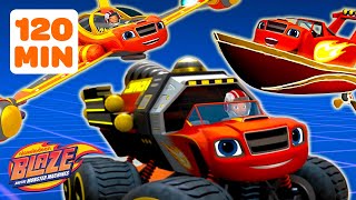 Blaze Transforms on Planet Mars Rescues and MORE  120 MINUTES  Blaze and the Monster Machines [upl. by Siuqcram]