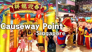 Causeway Point Shopping Mall  Chinese New Year 2024  Singapore Walking Tour [upl. by Eugnimod]