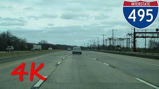 ⁴ᴷ Wilmington Bypass Interstate 495 northbound 4K VIDEO [upl. by Ilrebmik]