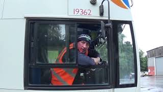 Tameside Stagecoach  quotFriendly Driver Stops For A Chatquot  Ashton Bus Depot  Stalybridge England [upl. by Atnohs]