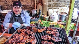 Street food from the Philippines Roasted Chicken Noodles and More London [upl. by Htebaile639]