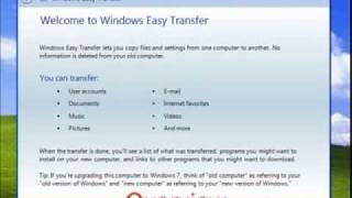 Easy Transfer for Windows XP Howto [upl. by Arahsak]