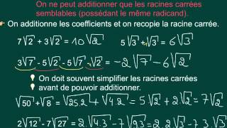 53 Opérations sur les racines carrées [upl. by Tamanaha37]