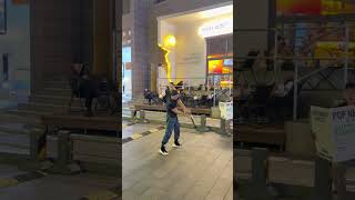 Baseball bat tricks Street performance kungfu baseball cricket [upl. by Rhody]