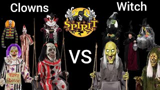 Spirit Halloween clown animatronics vs witch animatronics [upl. by Orly]