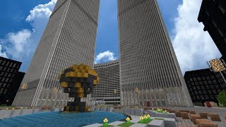 World Trade Center Minecraft 11 Scale [upl. by Adilen]